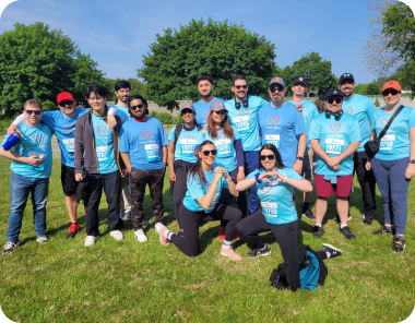 Group of employees at a charity walk.